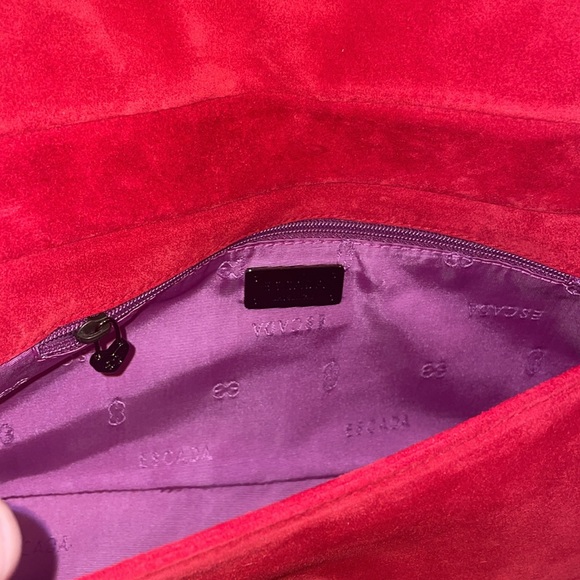 ESCADA red suede shoulder bag - Picture 6 of 7